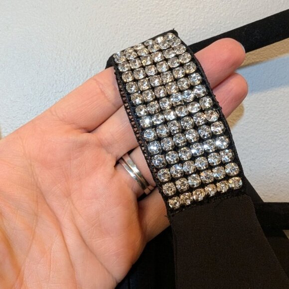 Lori Michaels Cold Shoulder Cocktail Dress Plus Size 3X Rhinestone Embellished - Picture 9 of 11